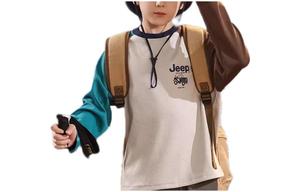 Детская футболка Jeep, светло-серый синий