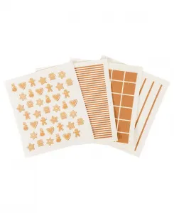 Шведские кухонные полотенца, пряничные, набор из 4 шт. Kaf Home, brown