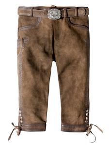 Кожаные брюки "Siggi 2" цвета "Гавана" в крапинку Stockerpoint