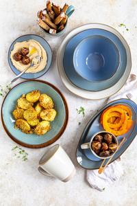 Столичный сервиз nottingham 8 предметов Mäser, серо-голубой