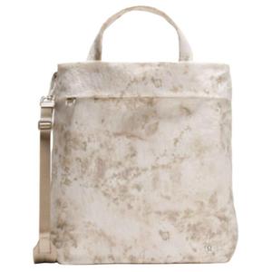 Lululemon Универсальная женская сумка фактурная дубовая коричневая смешанных цветов, Floral Textured Oak Brown Mixed Color