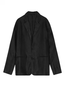 Льняной блейзер NN07, черный