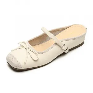 Lan Miao Женские противоскользящие тапочки с закрытым носком на резиновой подошве - абрикосовые мюли, цвет Apricot Mules