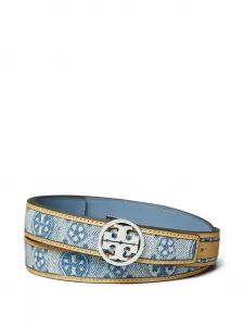 Джинсовый ремень T Monogram Tory Burch, синий