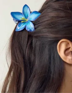 Синяя заколка для волос Stradivarius Flower