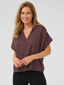 Топ Milia с рукавом летучая мышь KAFFE, Mid Red