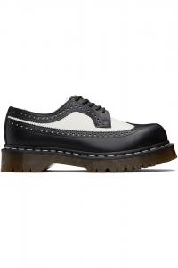 Dr. Martens Черно-Белые гладкие кожаные броги-дерби 3989 bex