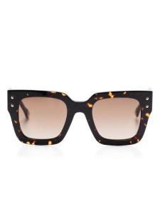 Carolina Herrera солнцезащитные очки в массивной оправе, коричневый