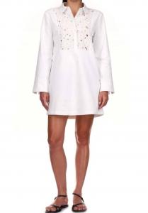 Платье с кружевной кокеткой белого цвета Sanctuary, белый