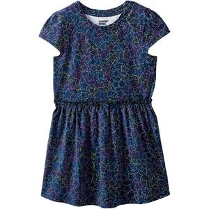 Топ-туника Lands' End со сборкой на талии для девочек от 2 до 20 лет в цвете Regular и Plus, цвет Navy Multi Stars