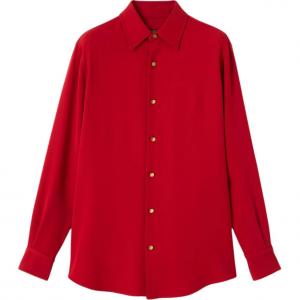 Loro Piana Футболка женская Candy Apple Red с широким воротником Moderate