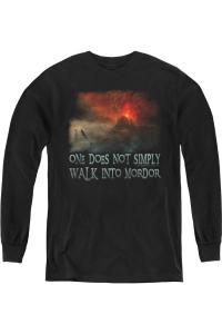 Футболка с длинным рукавом "Властелин Колец: Поход в Мордор" для подростков Gildan, черный