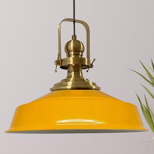 Подвесной светильник Аслетл, индустриальный металл Ø40см, кухонный светильник подвесной винтаж, подвесной светильник обеденный стол Е27, подвесной светильник, обеденный настольный светильник, современный абажур Bamyum, желтый