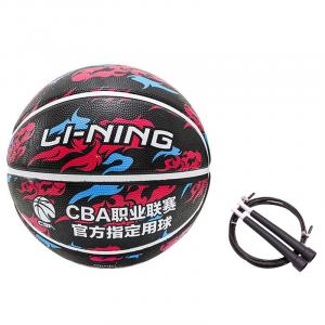 LINING Резиновый баскетбольный мяч black blue red размер 7 для тренировок и соревнований