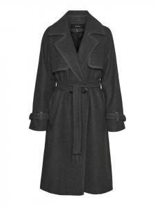 Зимнее пальто Vero Moda, темно-серый меланж