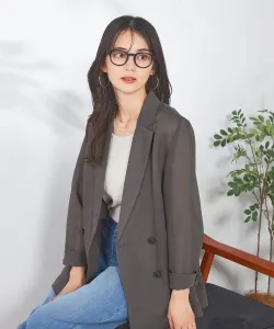 Прозрачный двубортный жакет Avv, цвет Dark Gray