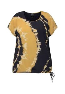 Футболка с принтом TIE-DYE SHORT SLEEVE Ulla Popken, темно-синий