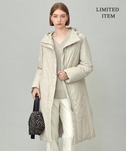 Длинное пуховое пальто с капюшоном ADS