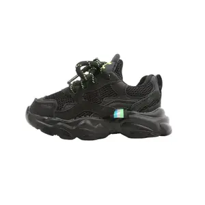 Нескользящие и износостойкие дышащие детские туфли среднего размера для младенцев и малышей MAIBUXIONG, черный