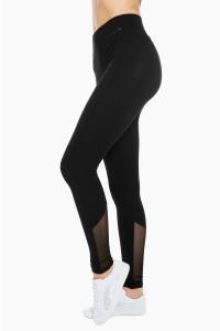 Черные леггинсы с сетчатой вставкой и завышенной талией Pineapple, черный