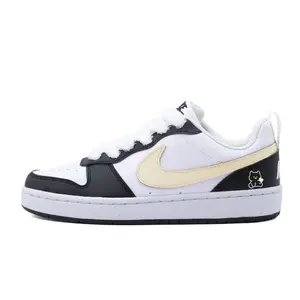 Детские, подростковые, противоскользящие, износостойкие, низкие кроссовки для скейтбординга Court Borough Nike, желтый