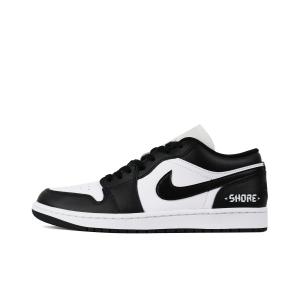 Jordan Air 1 устойчивые к истиранию поддерживающие низкие кроссовки в стиле Vintage Basketball Shoes Unisex White Black