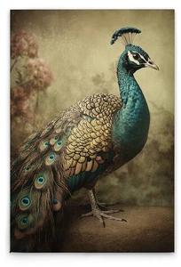 Картина на холсте A.S. Création Peacock Vintage цвет blaubeige