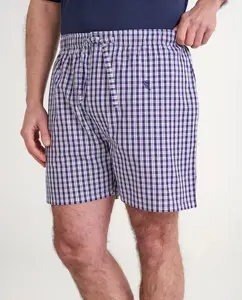 Мужские короткие пижамные штаны из синей ткани El Búho Nocturno, синий