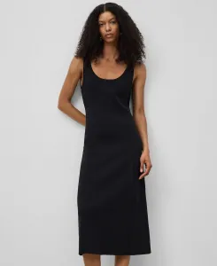 Платье миди из трикотажа Adolfo Dominguez, черный