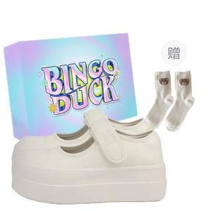 Туфли Мэри Джейн на платформе женские цвета экрю BINGO DUCK, Ecru+Exclusive Shoe Box+Gift Socks