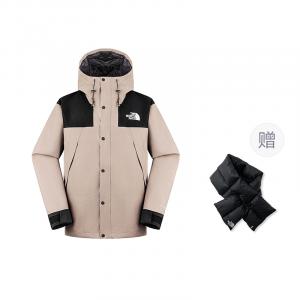 Куртка с капюшоном и застежкой на пуговицы The North Face, stone tan/dho (includes черный goose down scarf)