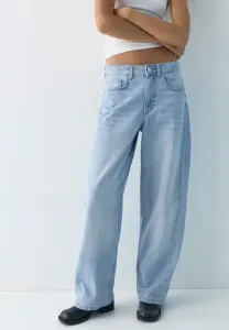 Бочка с широкой ногой Pull&Bear, Light-Blue Denim