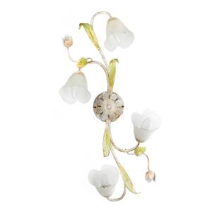 Потолочный светильник ONLI Wilma Typ B, сатиновое стекло / железо - количество языков пламени: 4