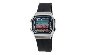 CASIO Кварцевые часы Retrofit Series с силиконовым ремешком, мужские часы с черным циферблатом
