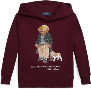 Худи Polo Ralph Lauren Kids Polo Bear Fleece Hoodie, цвет Classic Wine