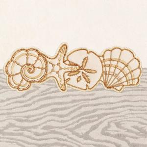 Linum Домашний текстиль, турецкий хлопок, набор из 3 украшенных ракушек набор полотенец, белый