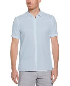 Мужская рубашка из ткани в рубчик Perry Ellis, синий