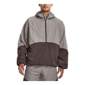 Спортивный топ Under Armour RUSH Woven 1/2 Zip Hooded Top 'Grey Brown' 1379678-294, серый