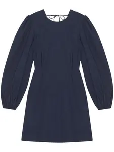 Платье мини с длинными рукавами GANNI, синий