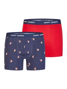 Боксеры Happy Shorts Christmas, Navy/Fire Red