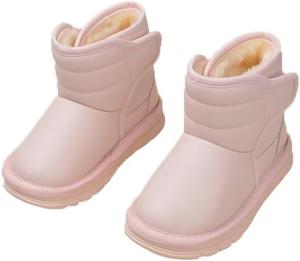 Водонепроницаемые теплые зимние ботинки для мальчиков и девочек дошкольного возраста для прогулок на снегу и спорта на открытом воздухе Zonkacen, Pink