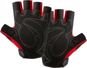 Мотоциклетные перчатки без пальцев, полупальцевые мотоциклетные перчатки | Летние перчатки для езды с тканым покрытием, нескользящие, водонепроницаемые, влагоотводящие, всесезонные, для тренировок, Black / Red