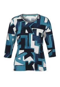 Топ Via Appia Due RUNDHALS, Blau/Blue