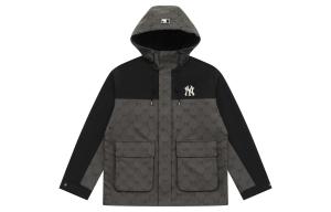 MLB Куртка унисекс Monogram Collection New York Yankees SS25 темного угольно-серого цвета, Dark Charcoal Gray