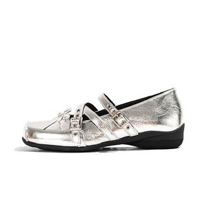 Туфли Мэри Джейн 3.5 женские Old Meow, Silver