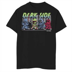 Футболка с графическим плакатом и постером «Звездные войны» для мальчиков 8–20 лет, групповой снимок, маленький мультяшный злодей Star Wars