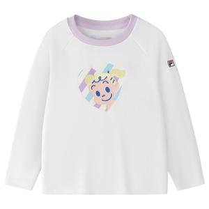 FILA KIDS Футболка с длинным рукавом YUANTIANZHI,LIANMINGKUAN Cloud White для детей 3-7 лет