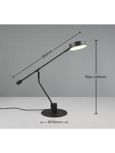 Настольная лампа MANDURO матово-черного цвета Trio Leuchten