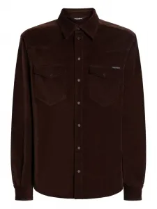 Рубашка с карманами DOLCE & GABBANA, коричневый