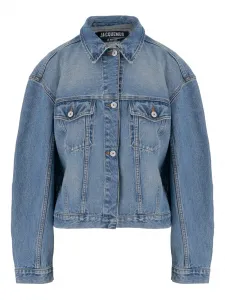 Джинсовая куртка с поясом JACQUEMUS, синий